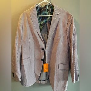Etro Superleggera White Stripes Blazer Jacket size 56